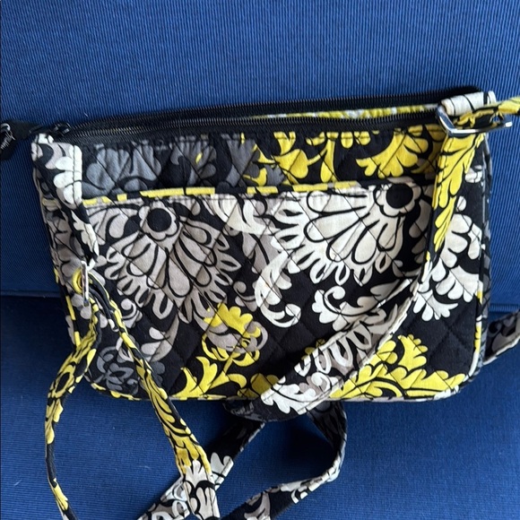 Vera Bradley Quilted Black and Yellow Crossbody Bag - Picture 5 of 6